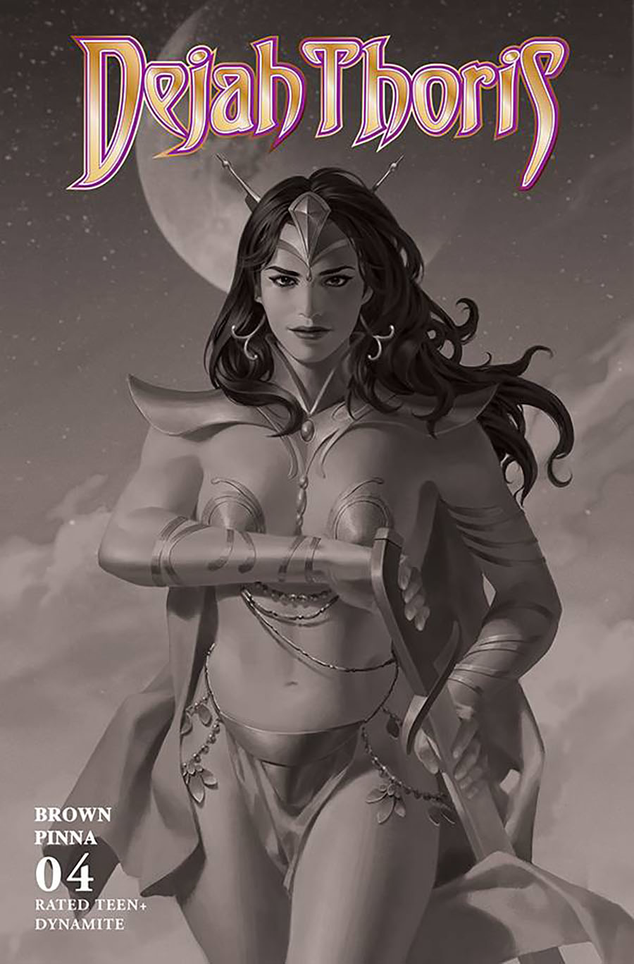 Dejah Thoris Vol 4 #4 Cover P Incentive Junggeun Yoon Black & White Cover