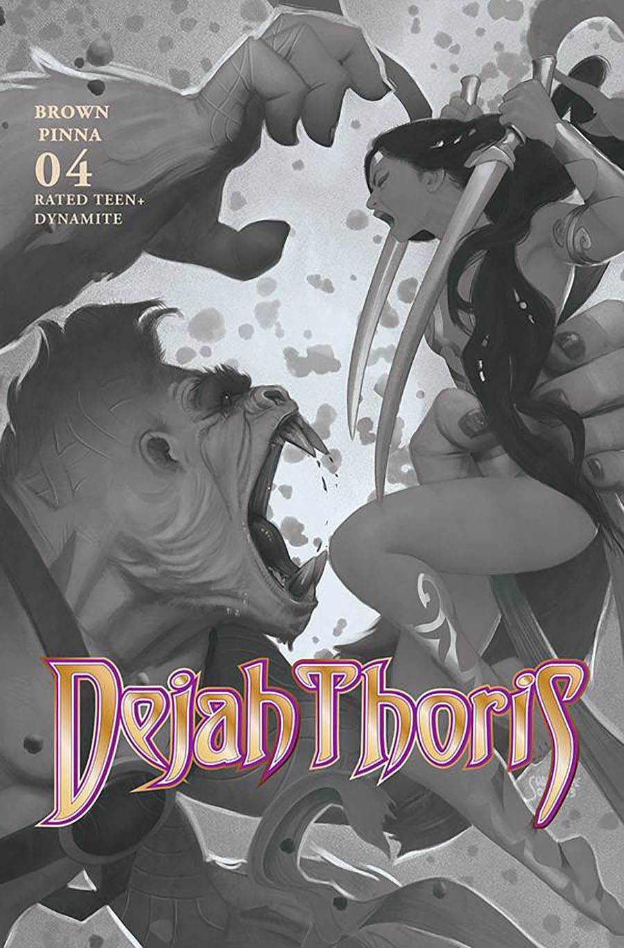 Dejah Thoris Vol 4 #4 Cover Q Incentive Rebeca Puebla Black & White Cover