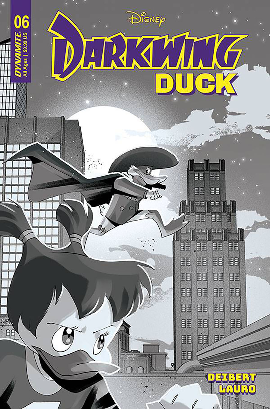Darkwing Duck Vol 3 #6 Cover T Incentive George Kambadais Black & White Cover
