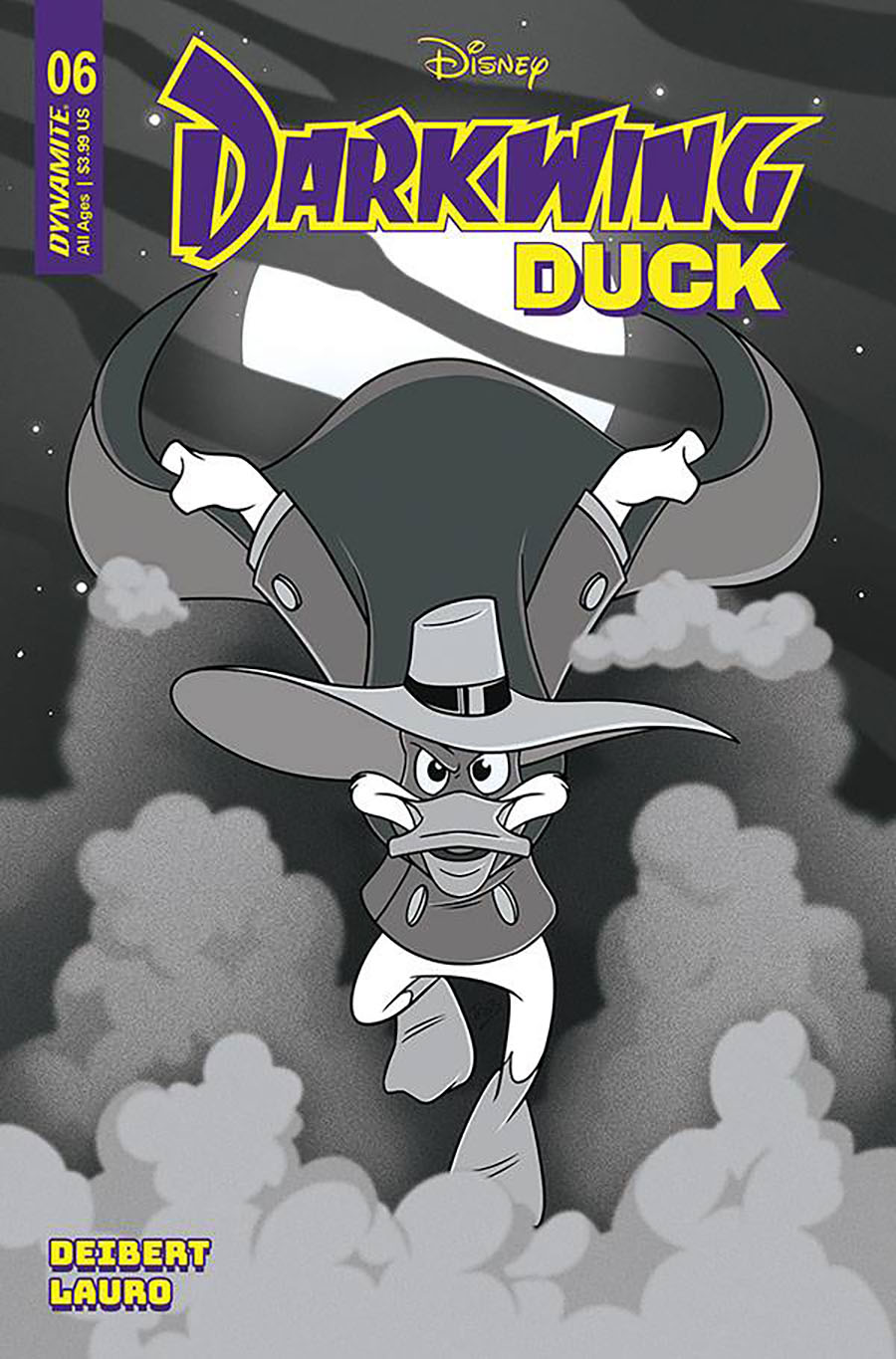 Darkwing Duck Vol 3 #6 Cover V Incentive Trish Forstner Black & White Cover