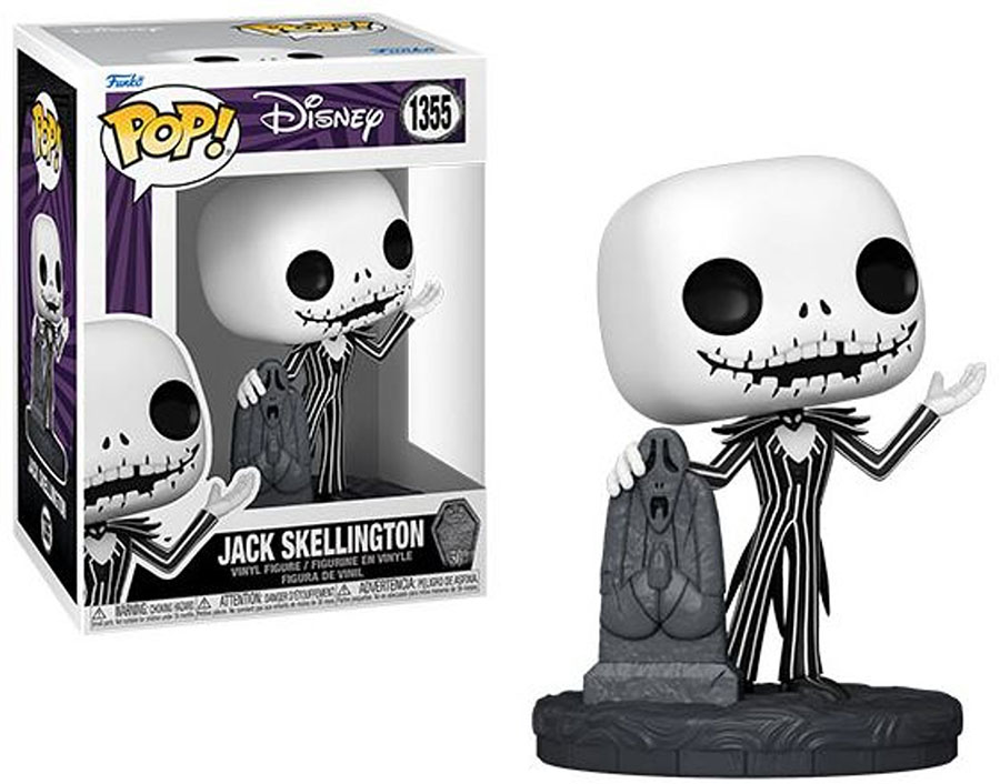 POP Disney Nightmare Before Christmas 30th Anniversary Jack Skellington With Gravestone Vinyl Figure
