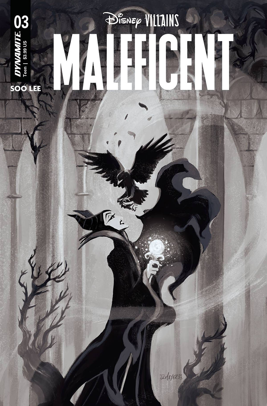 Disney Villains Maleficent #3 Cover Q Incentive Jennifer Meyer Black & White Cover