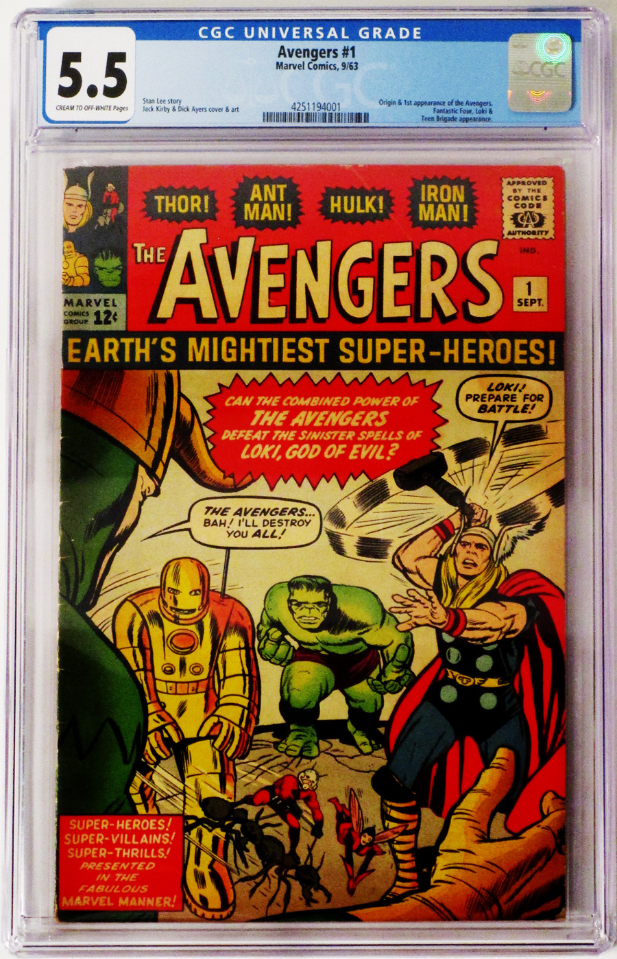 Avengers #1 Cover G CGC 5.5