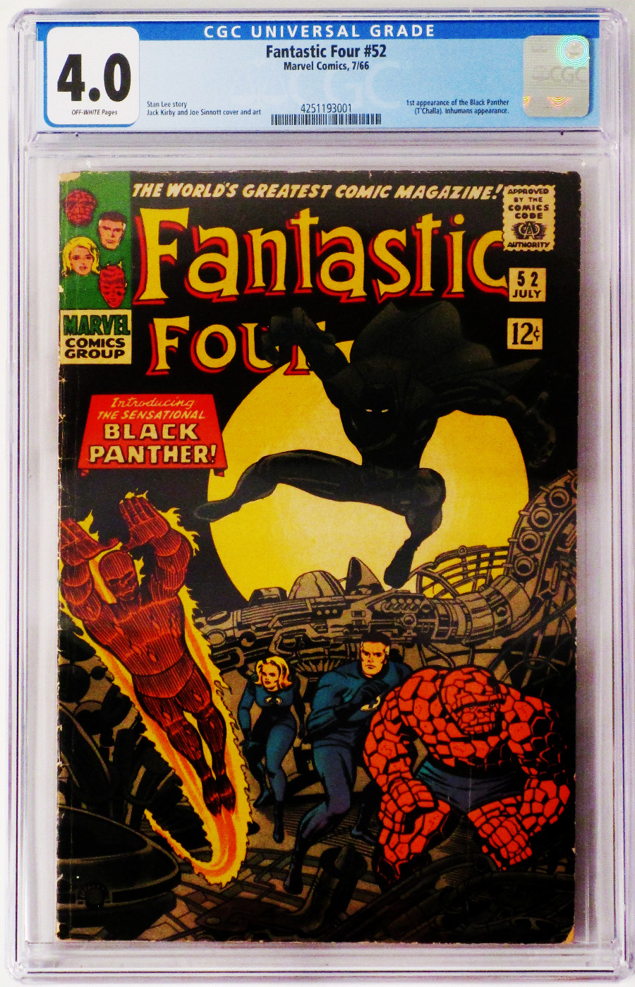 Fantastic Four #52 Cover D CGC 4.0