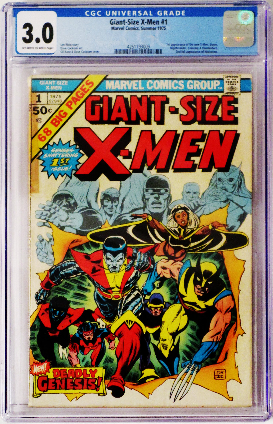 Giant Size X-Men #1 Cover H CGC 3.0