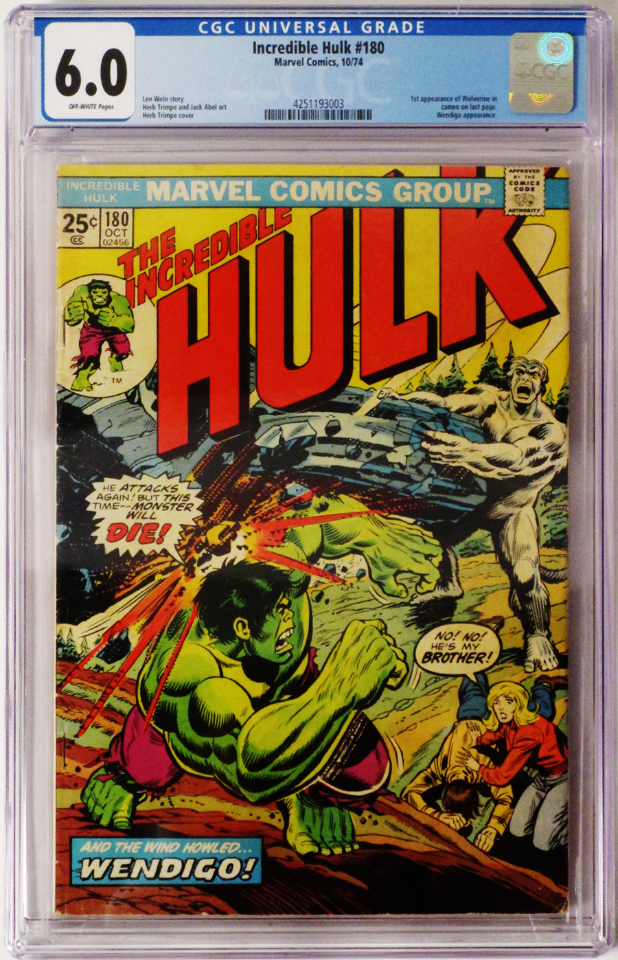 Incredible Hulk #180 Cover D CGC 6.0