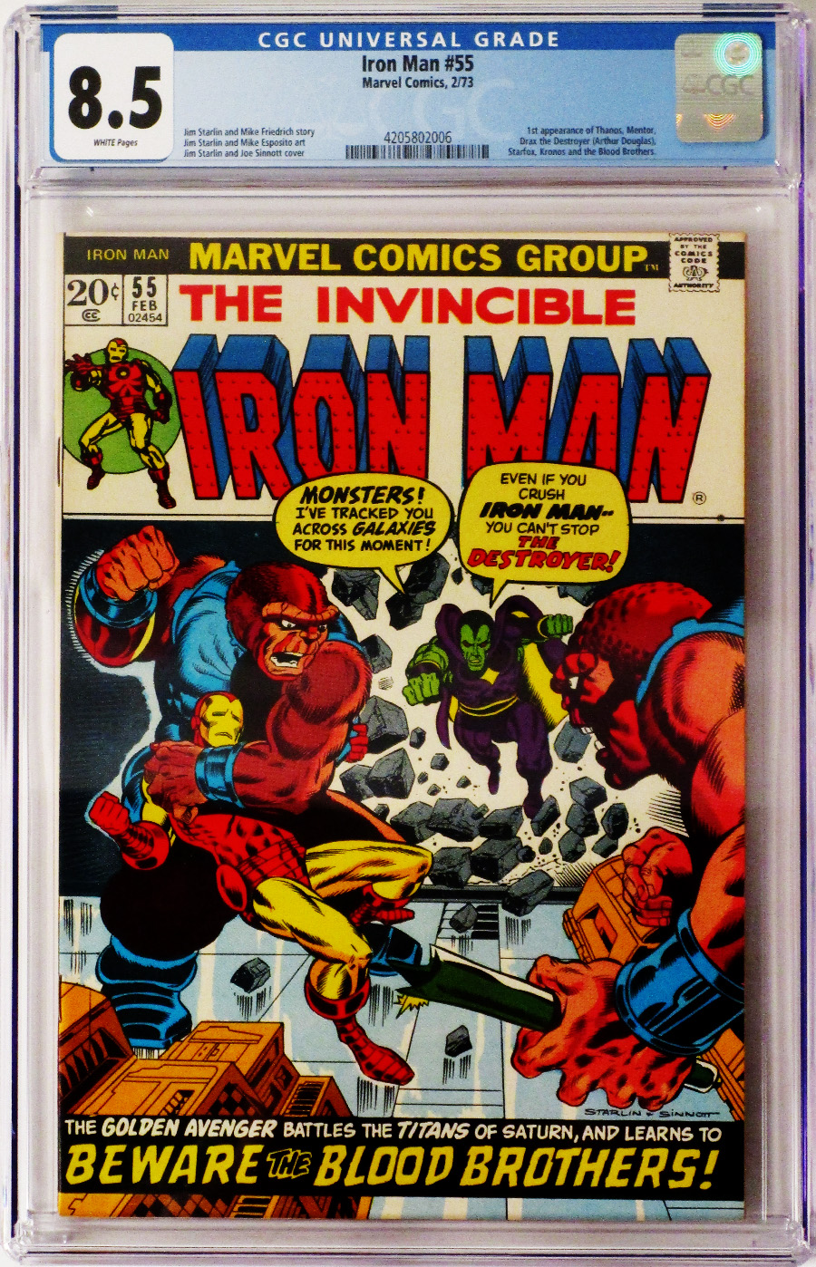 Iron Man #55 Cover B CGC 8.5