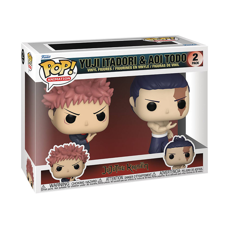 POP Animation Jujutsu Kaisen Yuji Itadori & Aoi Todo 2-Pack Vinyl Figure