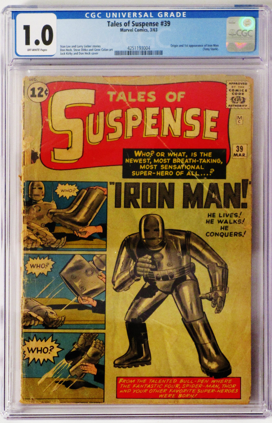Tales of Suspense #39 Cover D CGC  Graded 1.0