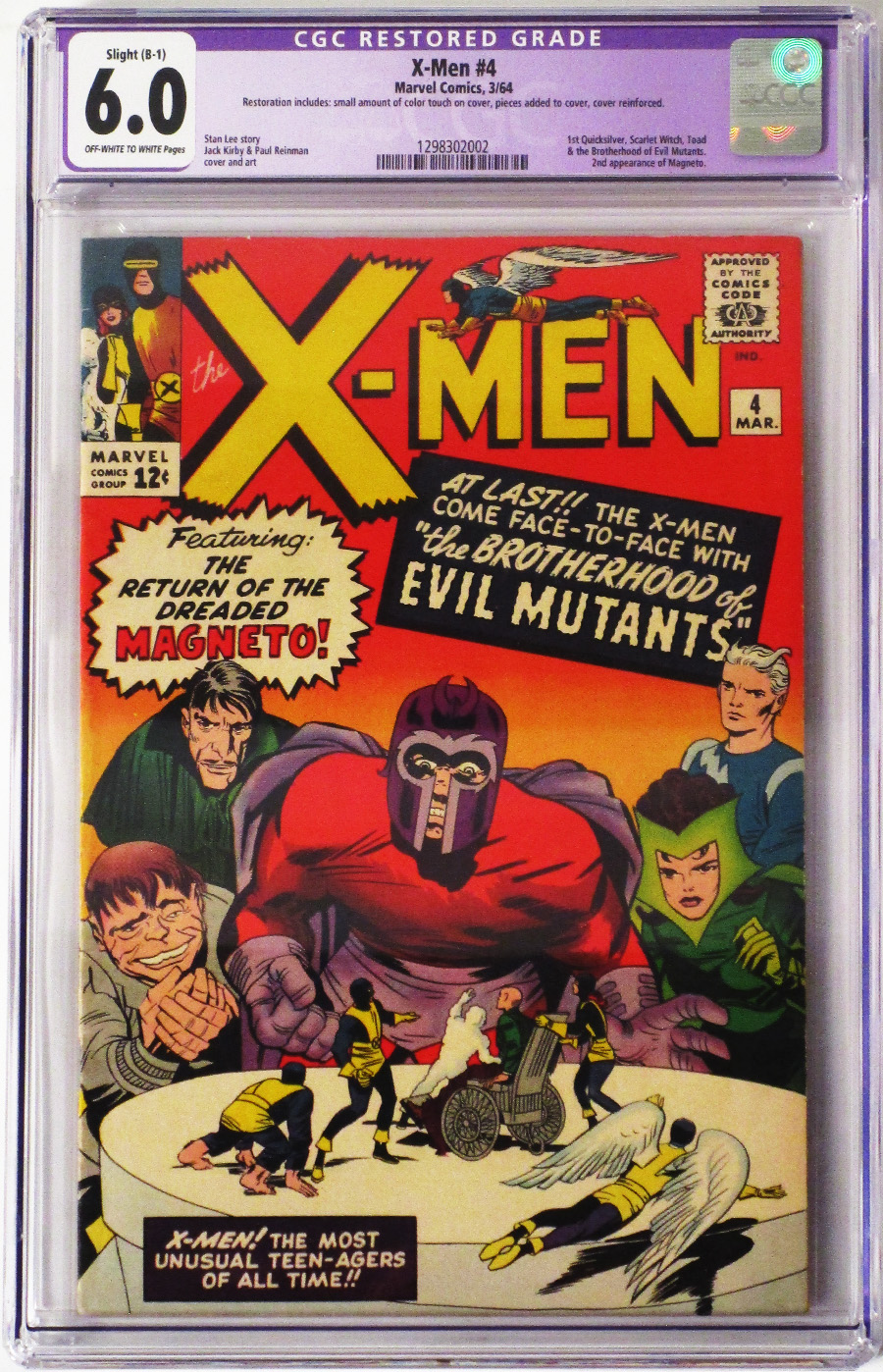 X-Men Vol 1 #4 Cover C CGC Graded 6.0