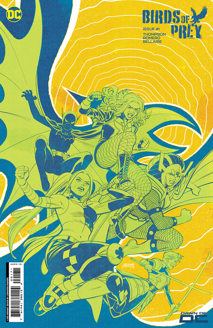 Birds Of Prey Vol 5 #1 Cover H Incentive Leonardo Romero Recolored Card Stock Variant Cover