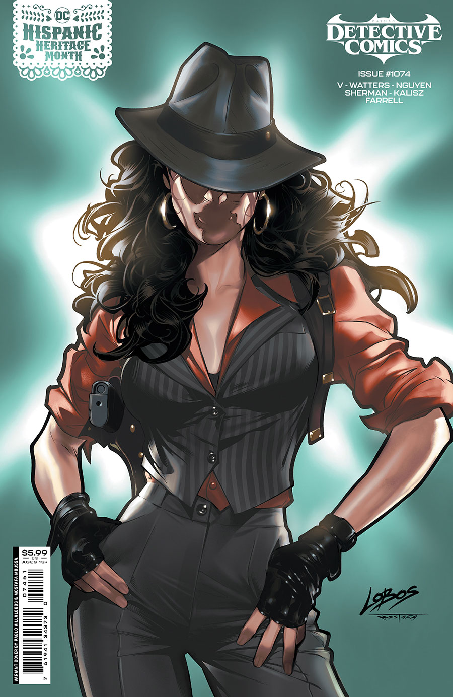 Detective Comics Vol 2 #1074 Cover D Variant Pablo Villalobos Hispanic Heritage Month Card Stock Cover (Limit 1 Per Customer)