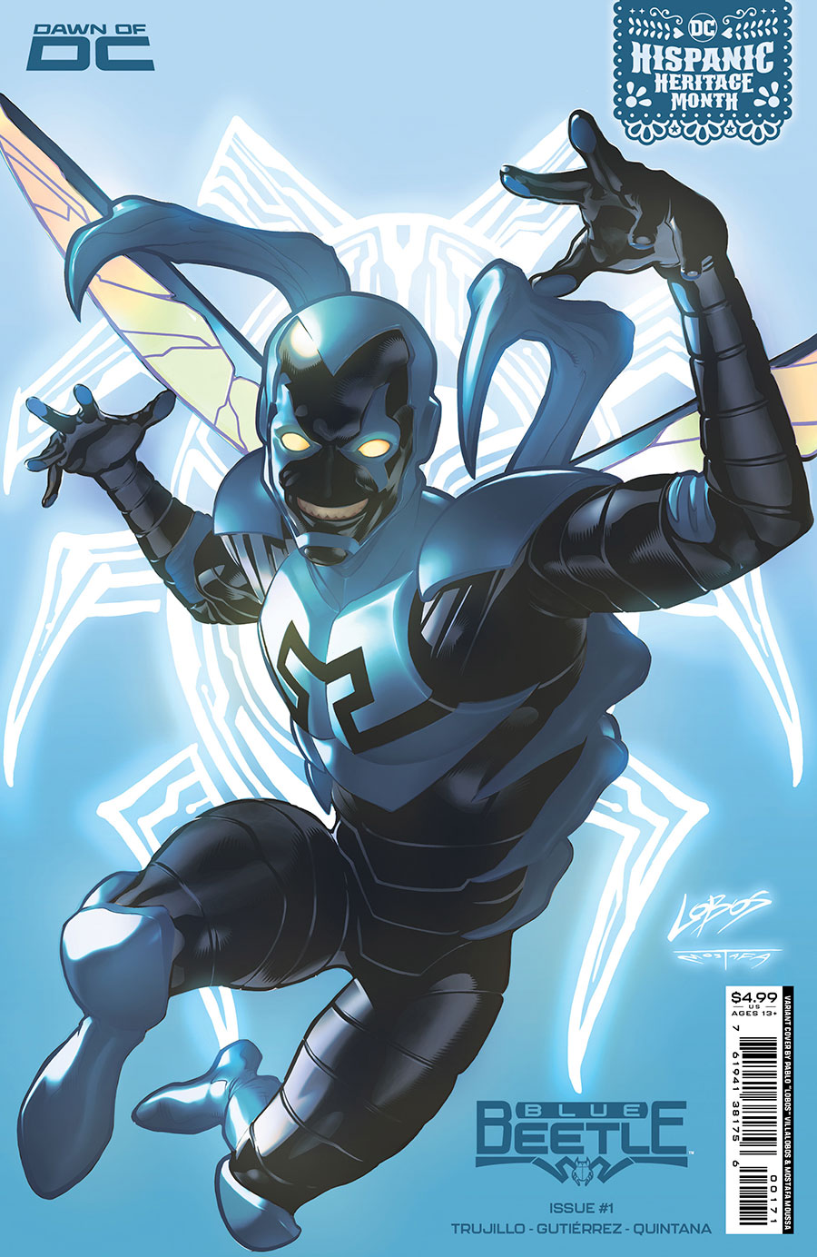 Blue Beetle (DC) Vol 5 #1 Cover E Variant Pablo Villalobos Hispanic Heritage Month Card Stock Cover