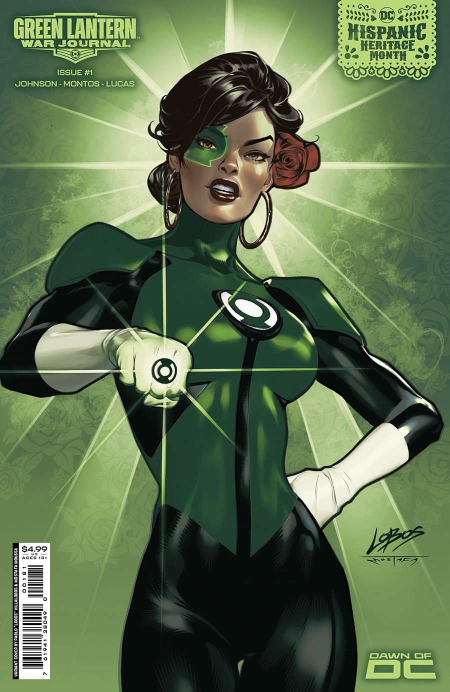 Green Lantern War Journal #1 Cover D Variant Pablo Villalobos Hispanic Heritage Month Card Stock Cover (Limit 1 Per Customer)