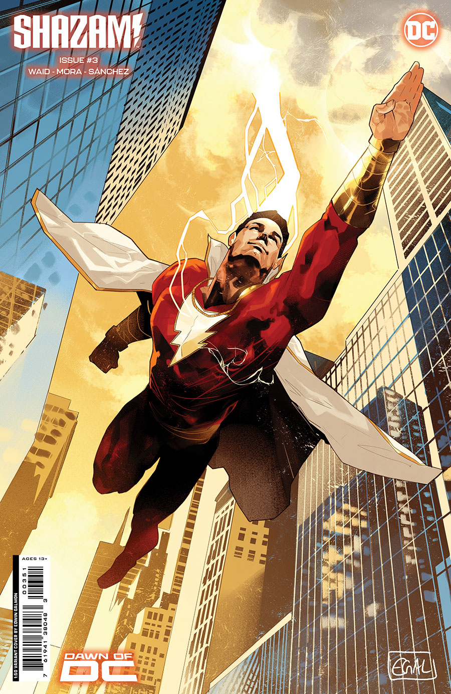 SHAZAM Vol 4 #3 Cover F Incentive Edwin Galmon Card Stock Variant Cover