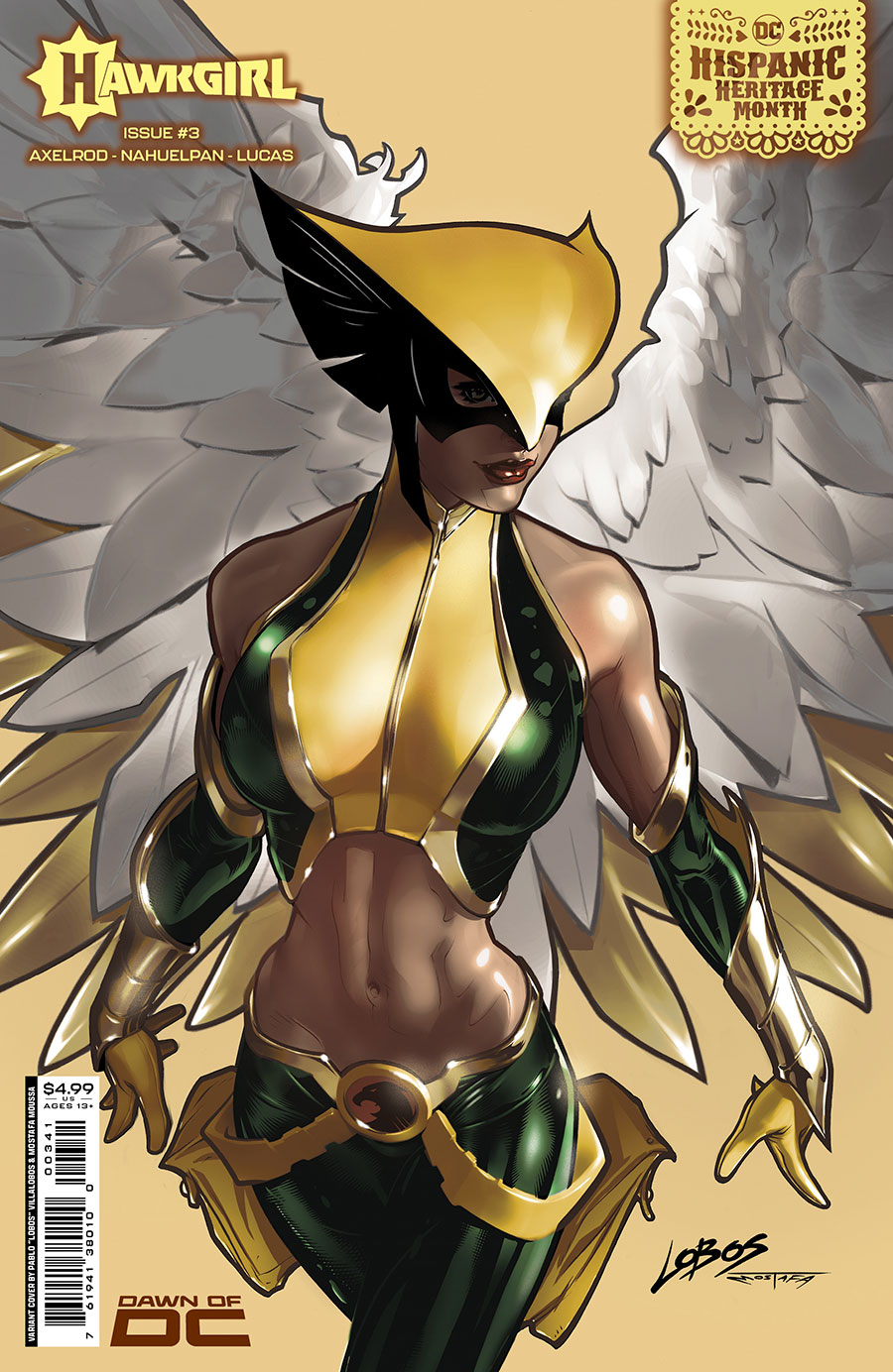 Hawkgirl Vol 2 #3 Cover C Variant Pablo Villalobos Hispanic Heritage Month Card Stock Cover
