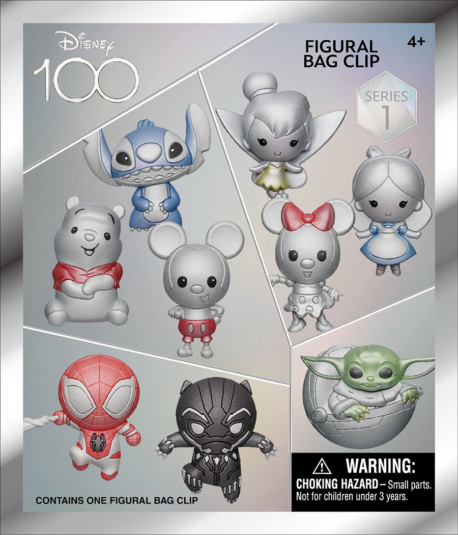 Disney100 3D Foam Bag Clip Series 1 Blind Mystery Box