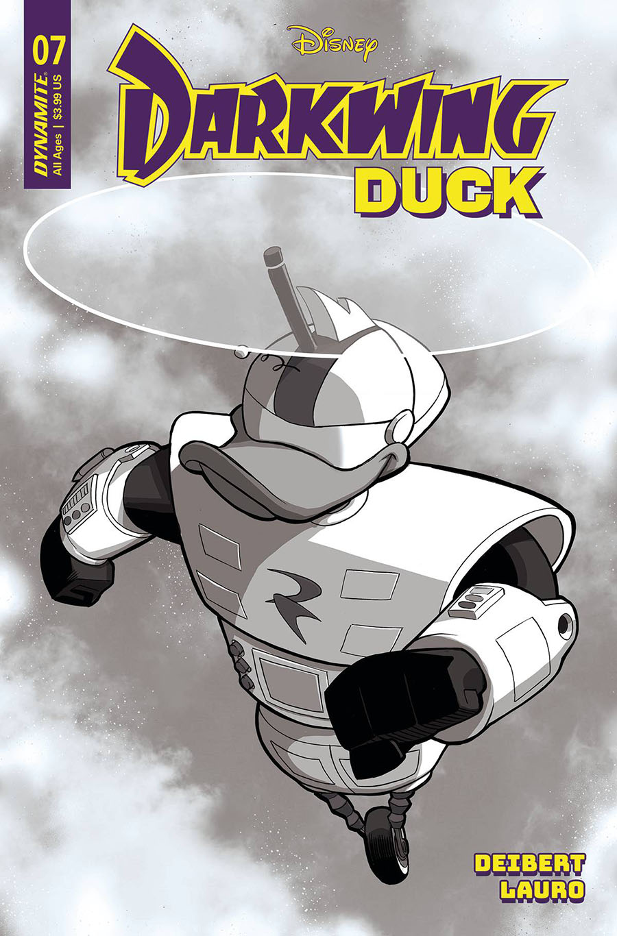 Darkwing Duck Vol 3 #7 Cover U Incentive Drew Moss Black & White Cover