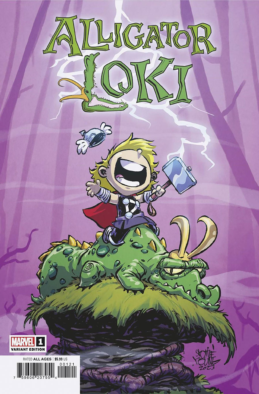 Alligator Loki #1 (One Shot) Cover B Variant Skottie Young Cover