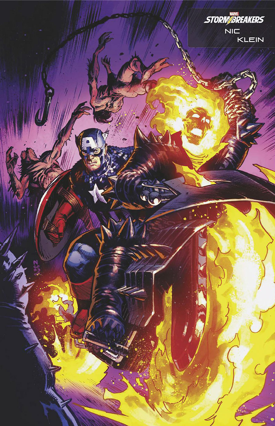 Ghost Rider Vol 9 #18 Cover B Variant Nic Klein Stormbreakers Cover (Limit 1 Per Customer)