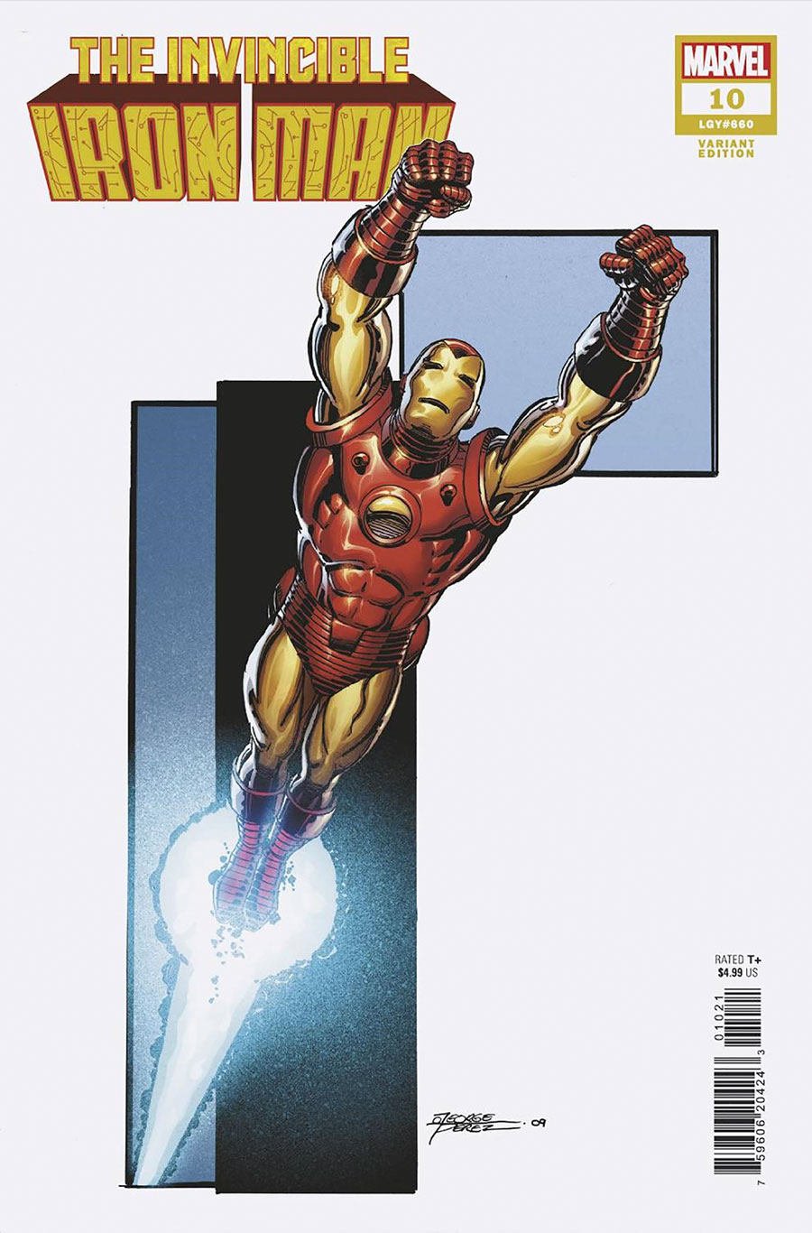 Invincible Iron Man Vol 4 #10 Cover C Variant George Perez Cover (Fall Of X Tie-In)