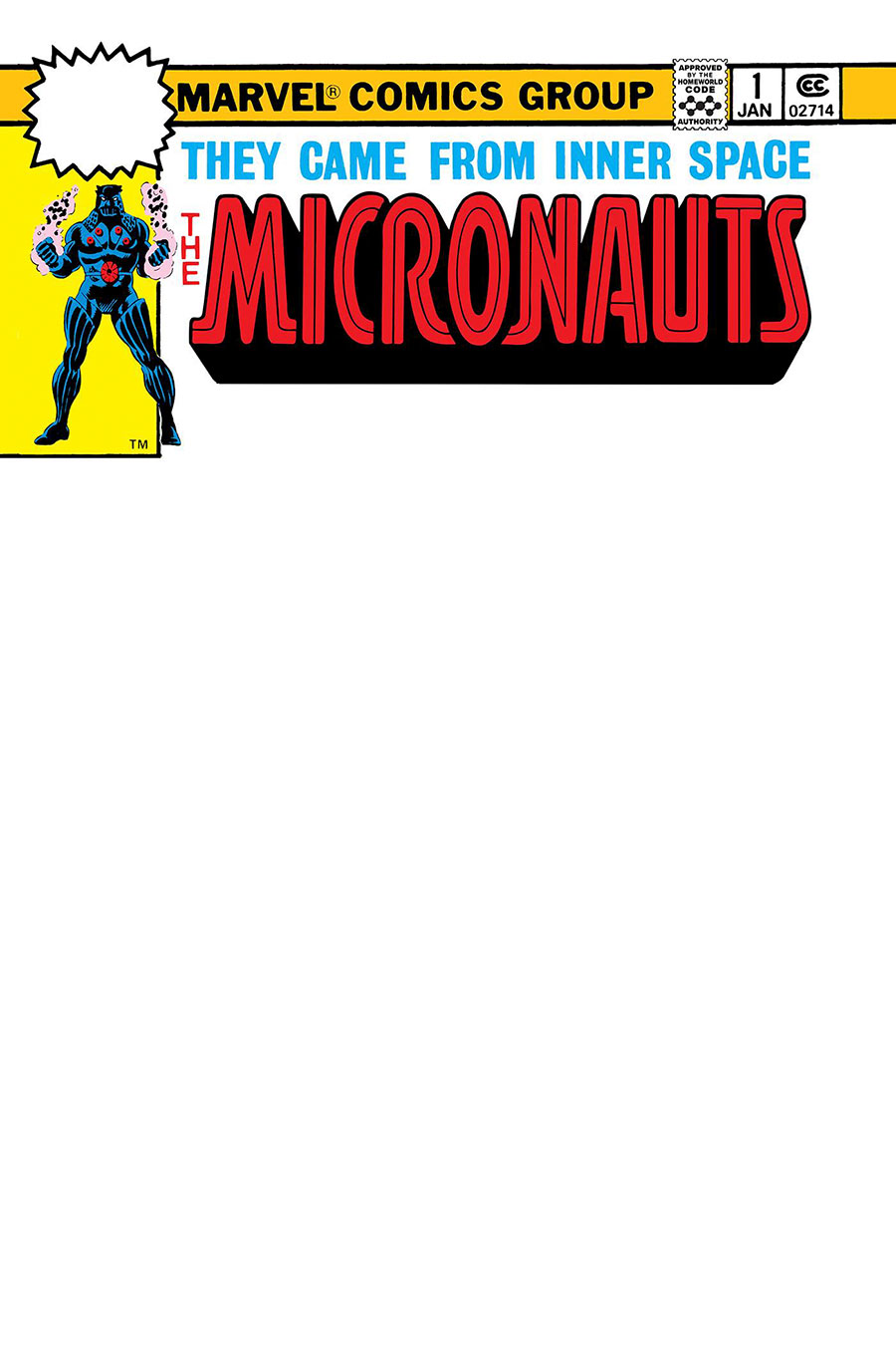 Micronauts #1 Cover C Facsimile Edition Variant Blank Cover