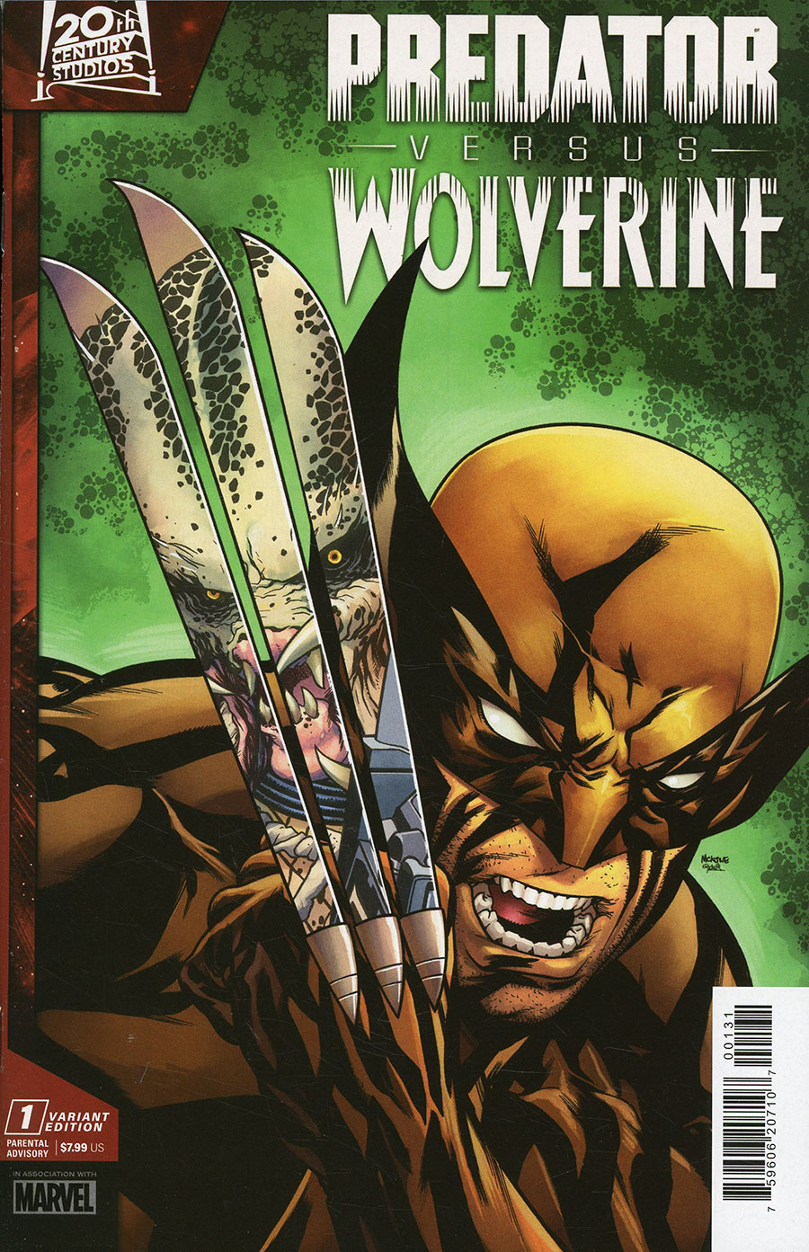 Predator vs Wolverine #1 Cover C Variant Mike McKone Wolverine Homage Cover