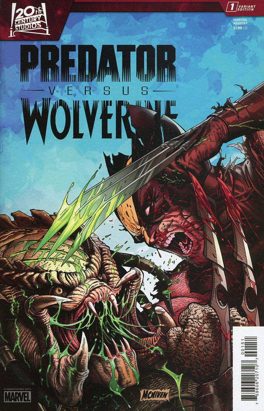 Predator vs Wolverine #1 Cover F Variant Steve McNiven Cover