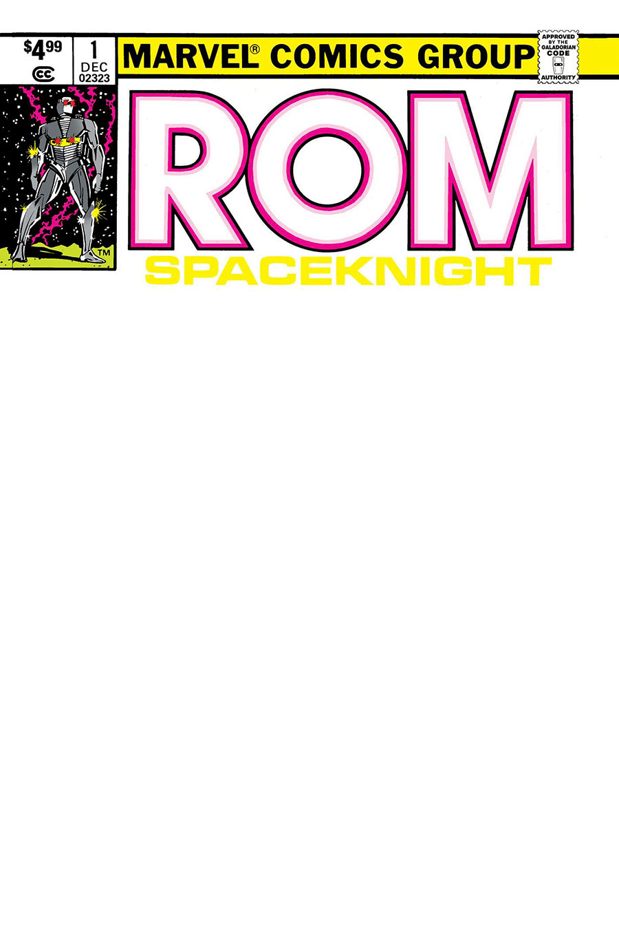 Rom #1 Cover C Facsimile Edition Variant Blank Cover