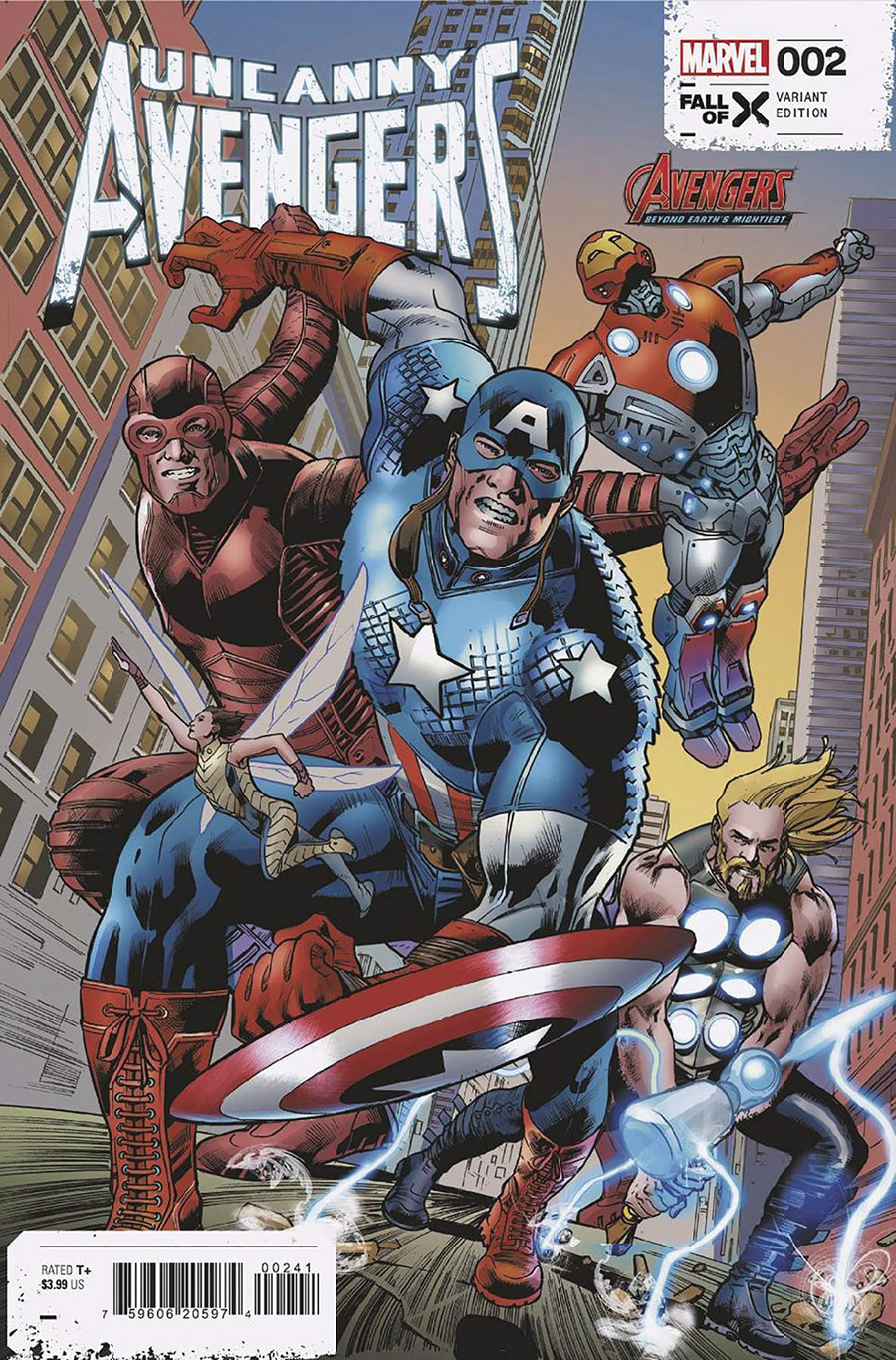 Uncanny Avengers Vol 4 #2 Cover B Variant Bryan Hitch Avengers 60th Anniversary Cover (Fall Of X Tie-In)