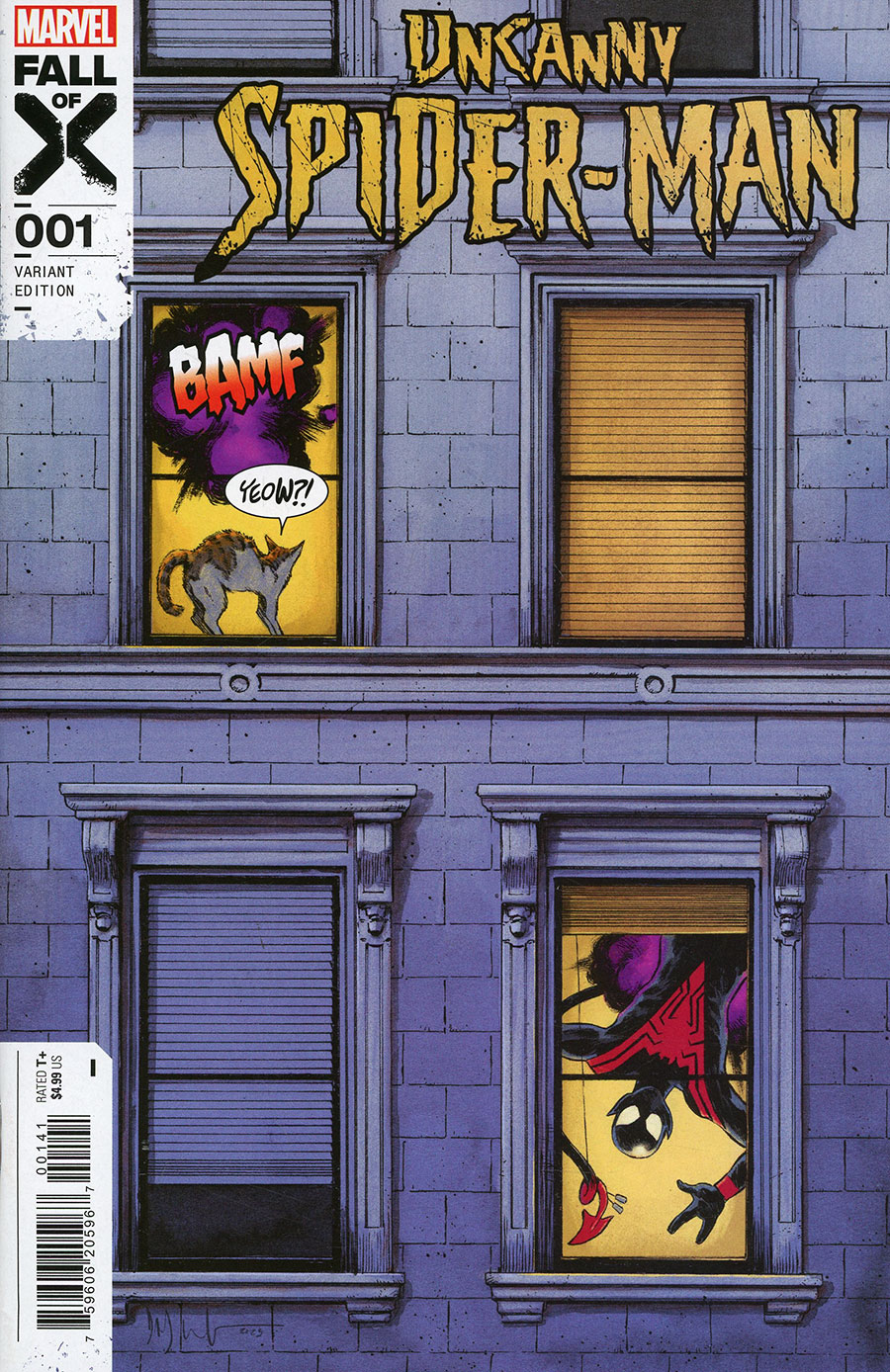 Uncanny Spider-Man #1 Cover D Variant Dave Wachter Windowshades Cover (Fall Of X Tie-In)