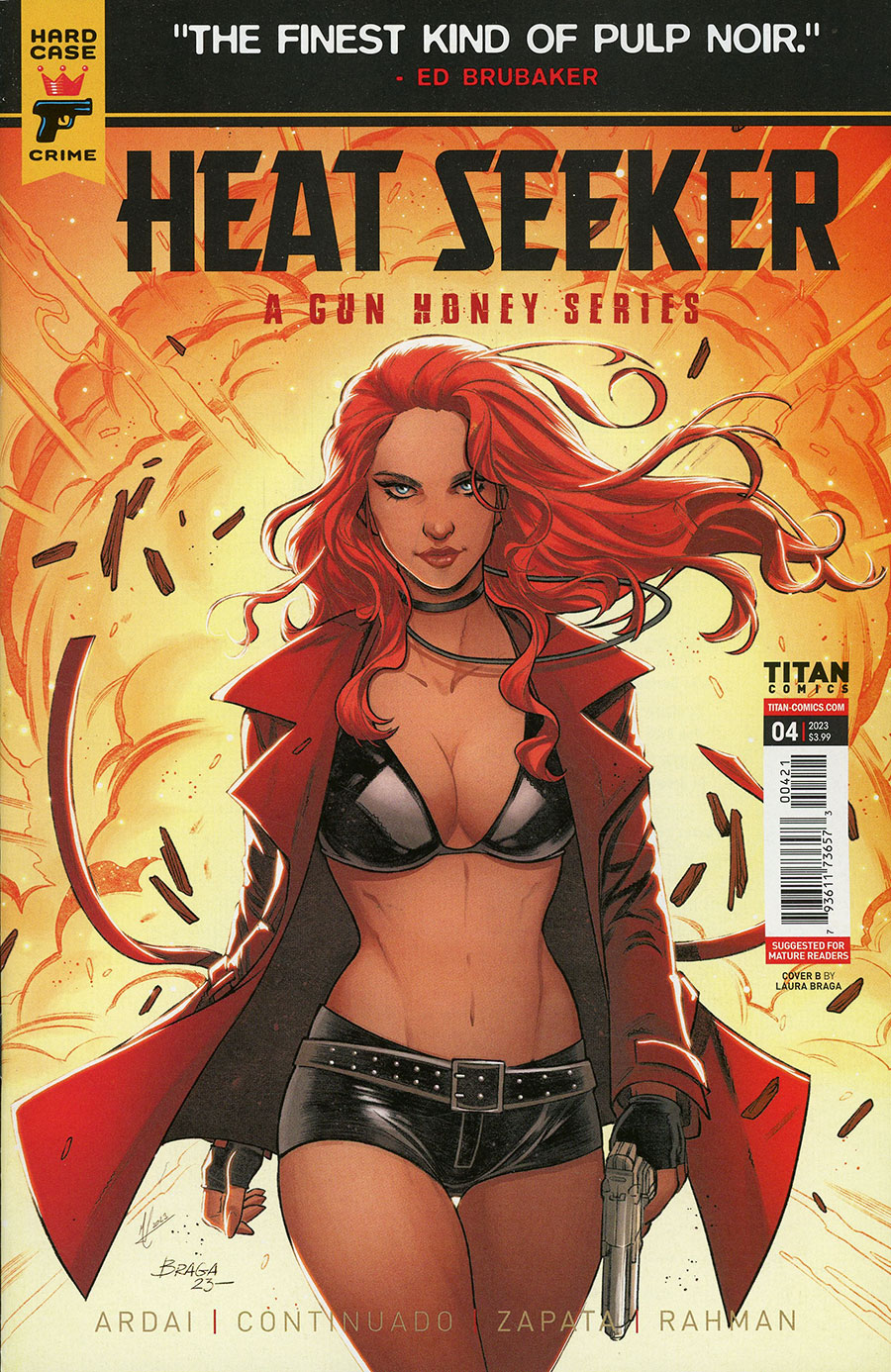 Hard Case Crime Heat Seeker A Gun Honey Series #4 Cover B Variant Laura Braga Cover