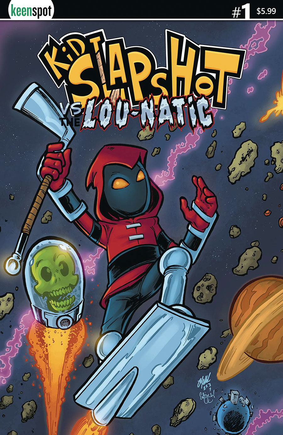 Kid Slapshot vs The Lou-Natic #1 (One Shot) Cover E Variant Lyle Pollard & Chris McJunkin Cover