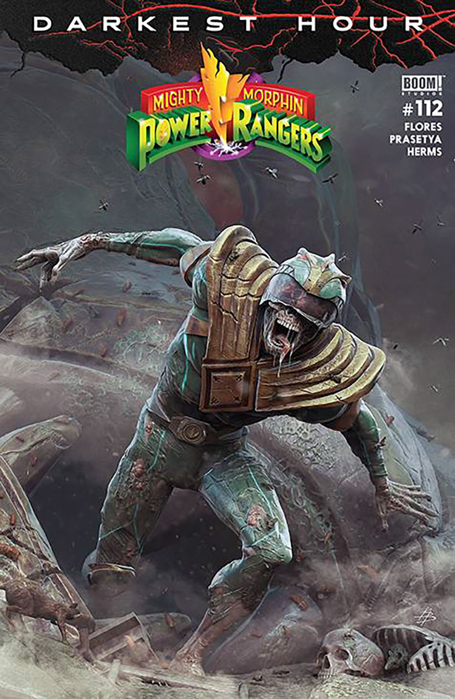 Mighty Morphin Power Rangers (BOOM Studios) #112 Cover B Variant Bjorn Barends Dark Grid Cover