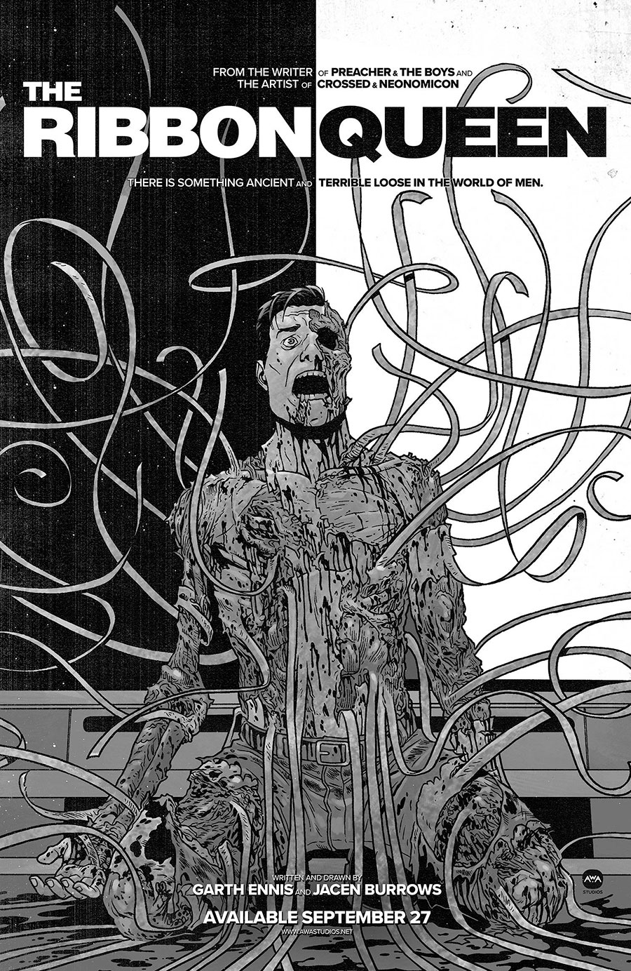 Ribbon Queen #3 Cover C Variant Chris Ferguson & Jacen Burrows Horror Poster Homage Cover