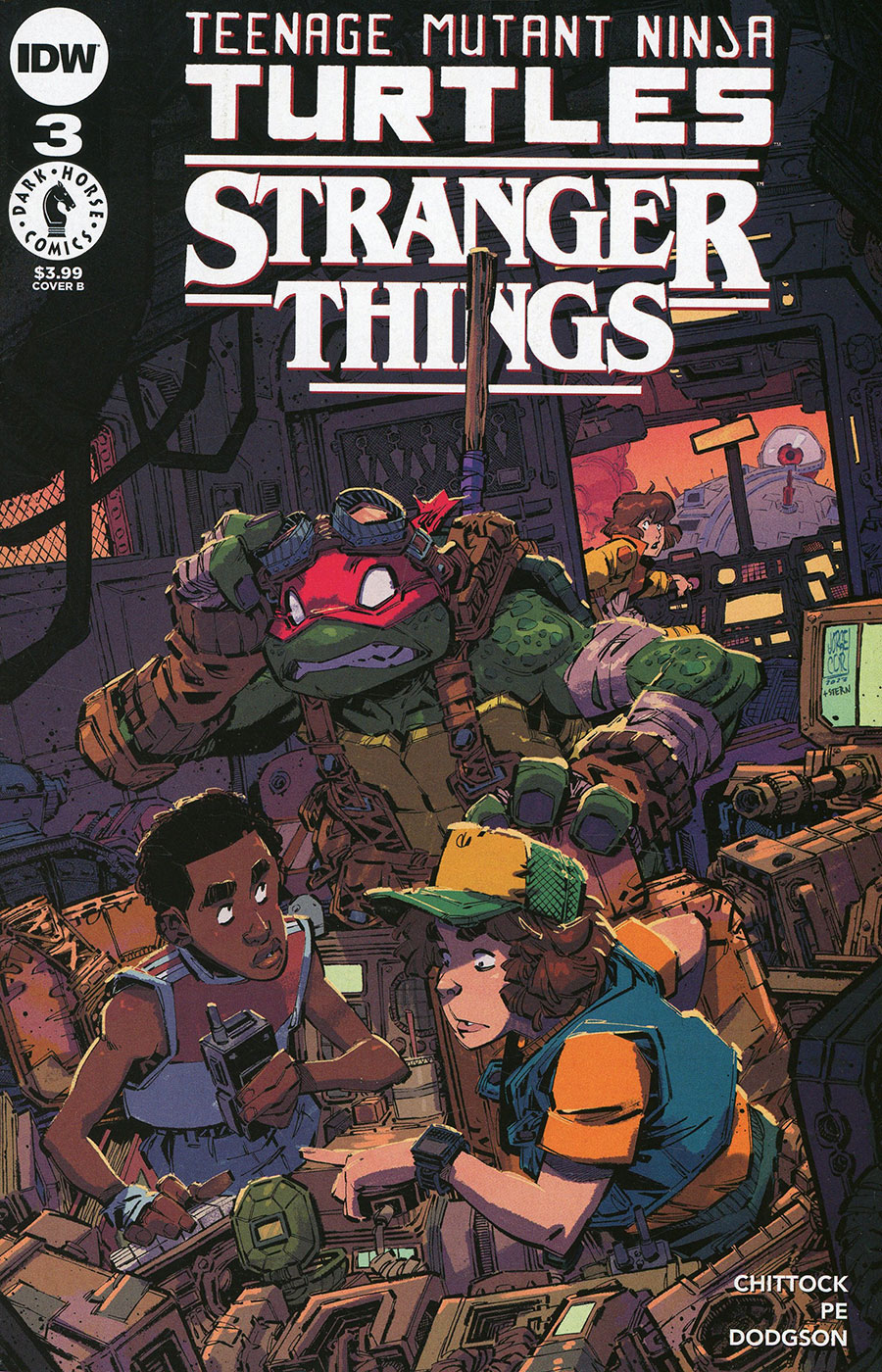 Teenage Mutant Ninja Turtles x Stranger Things #3 Cover B Variant Jorge Corona Cover