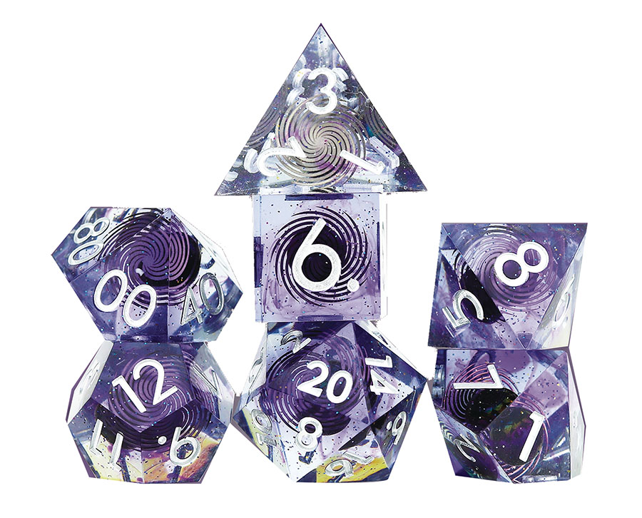 RPG Dice Sharp Midnight 7-Piece Set