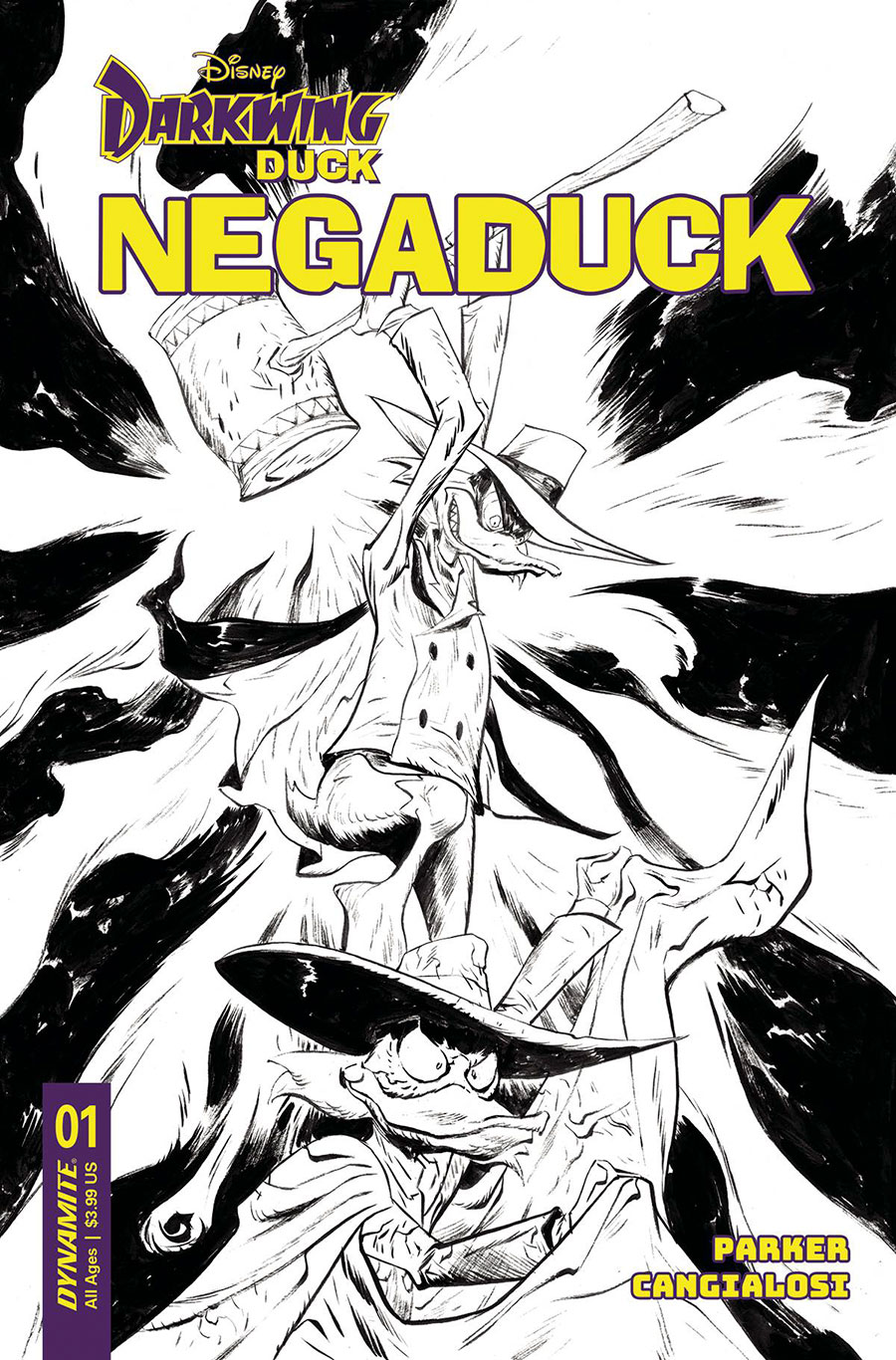 Darkwing Duck Negaduck #1 Cover K Incentive Jae Lee Line Art Cover