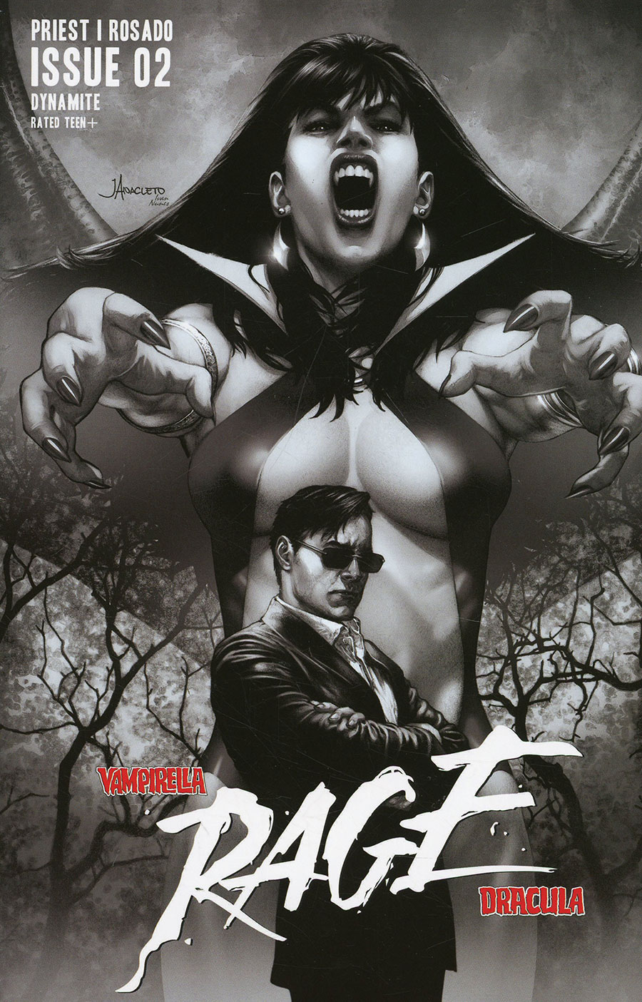 Vampirella Dracula Rage #2 Cover F Incentive Jay Anacleto Line Art Cover