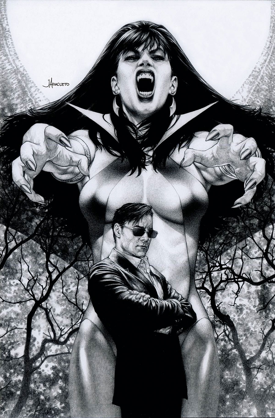 Vampirella Dracula Rage #2 Cover L Incentive Jay Anacleto Line Art Virgin Cover