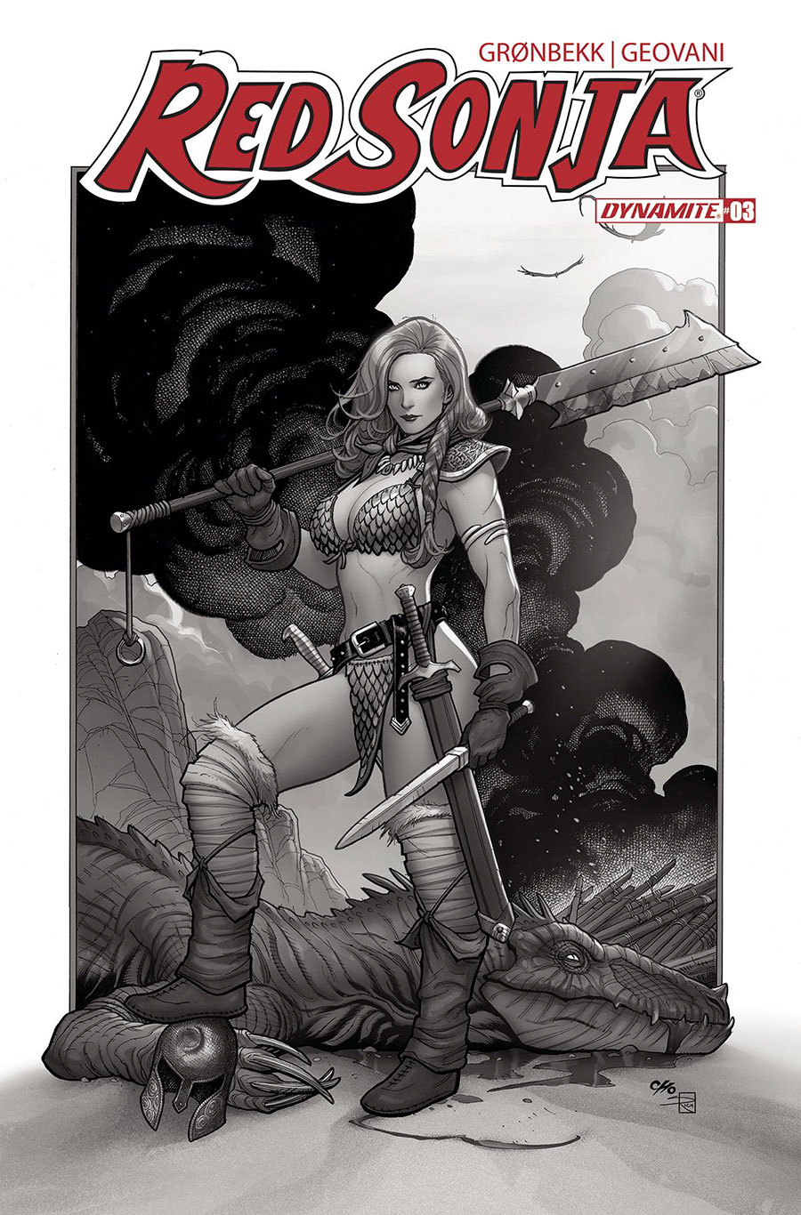 Red Sonja Vol 10 #3 Cover K Incentive Frank Cho Line Art Cover