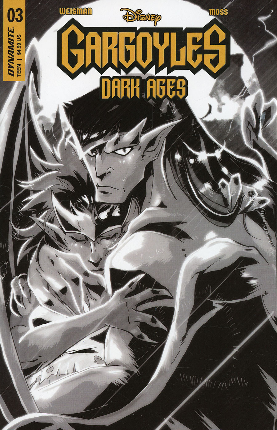 Gargoyles Dark Ages #3 Cover L Incentive Kenya Danino Line Art Cover