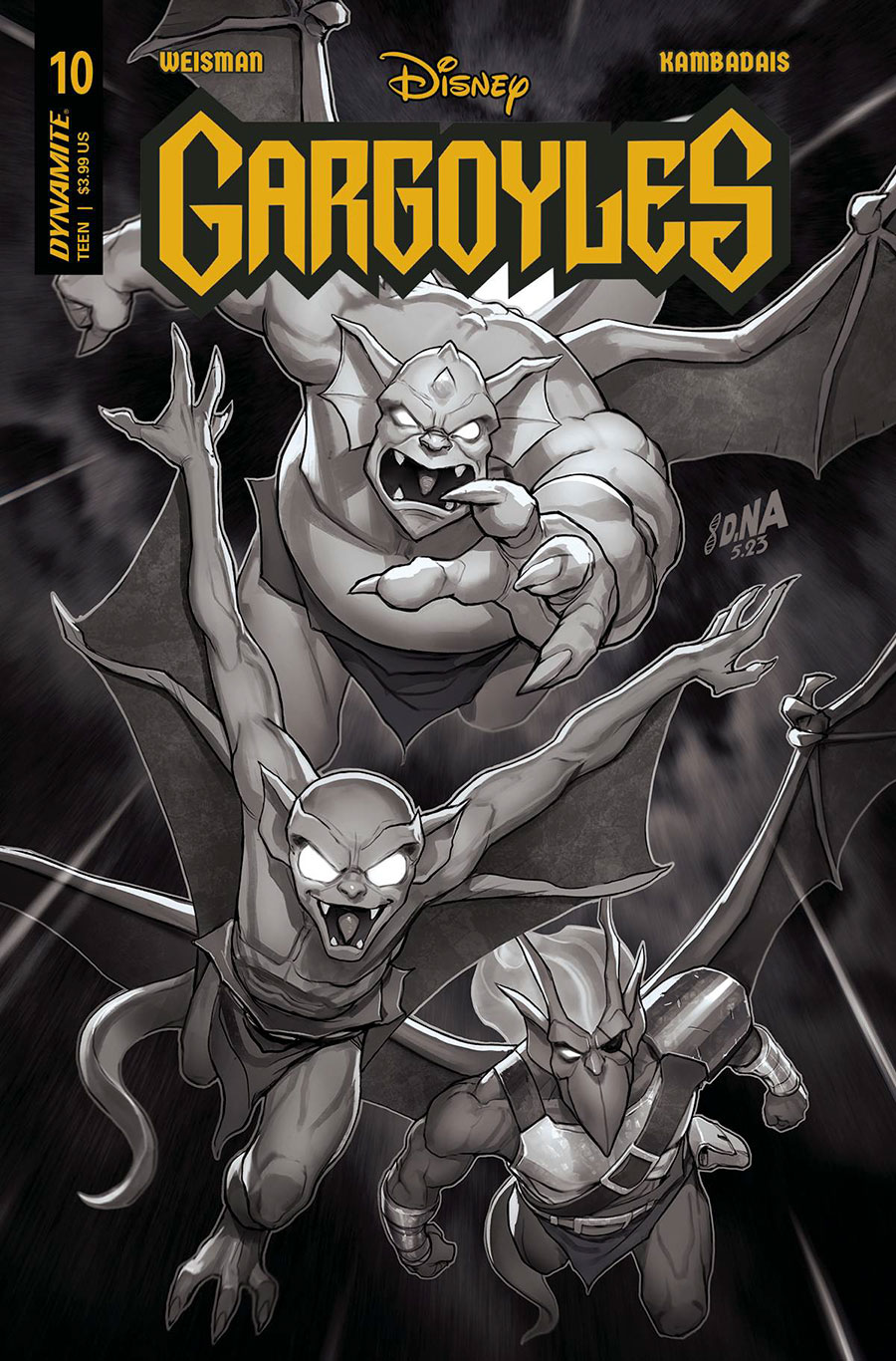 Gargoyles Vol 3 #10 Cover H Incentive David Nakayama Black & White Cover