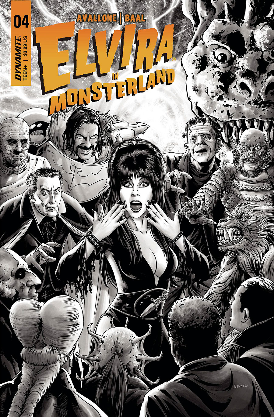 Elvira In Monsterland #5 Cover E Incentive Kewber Baal Black & White Cover
