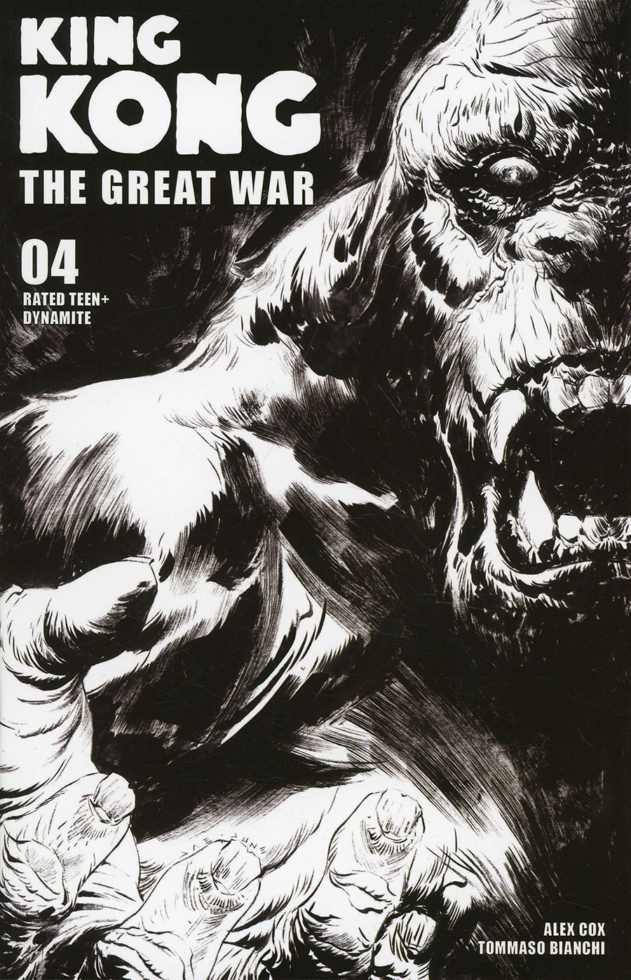 Kong The Great War #4 Cover D Incentive Jae Lee Black & White Cover