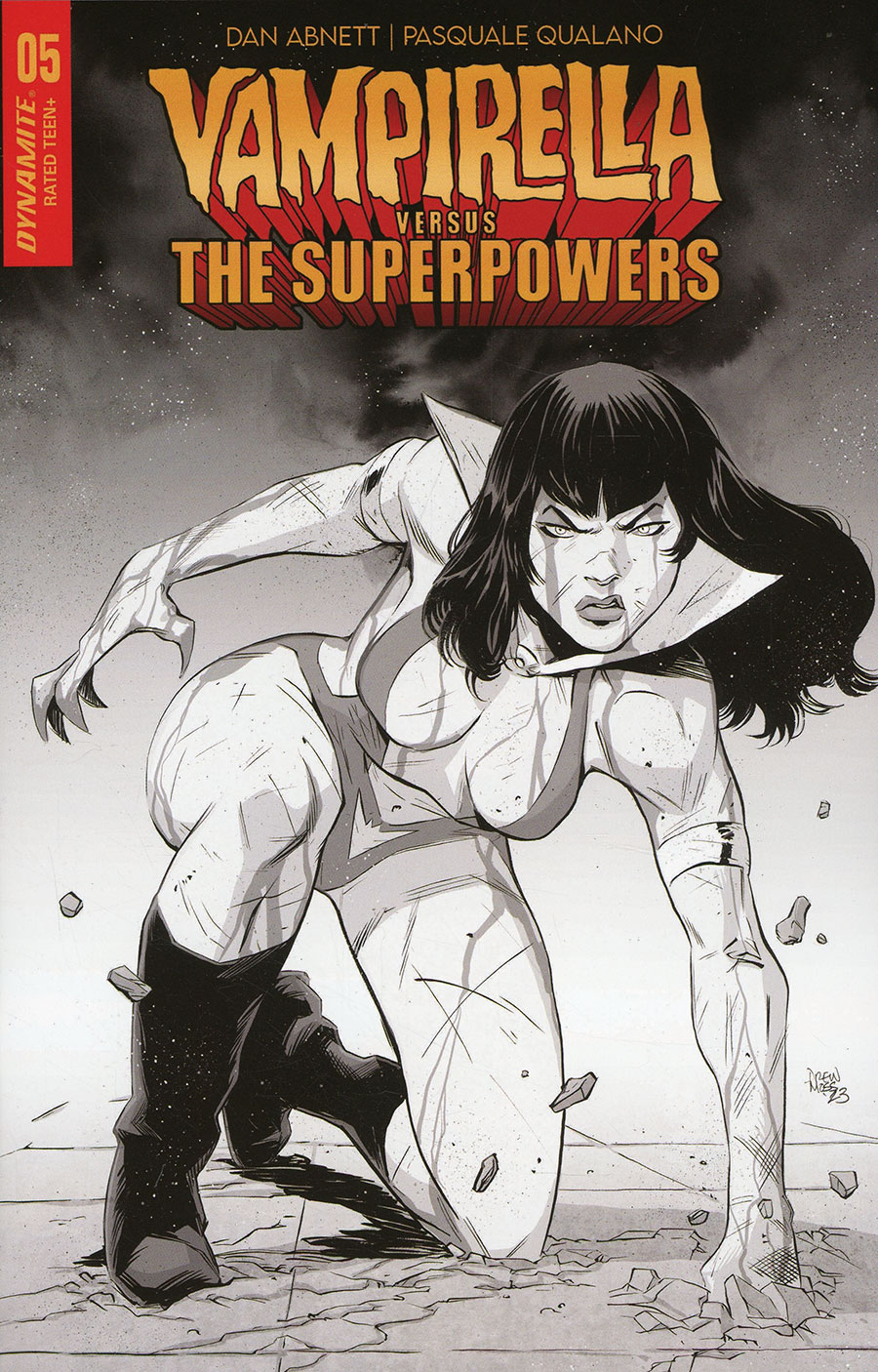 Vampirella vs The Superpowers #5 Cover I Incentive Drew Moss Line Art Cover