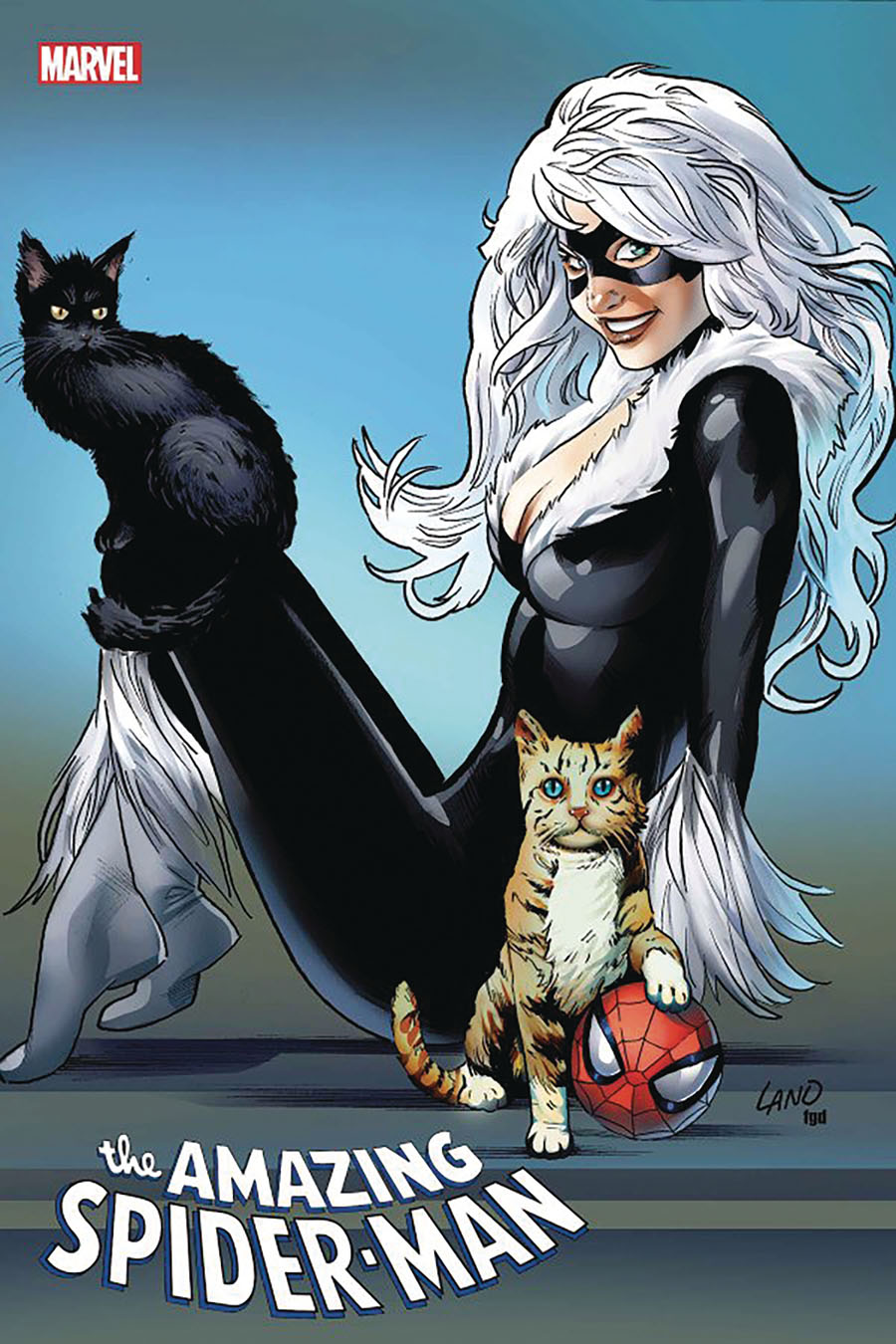 Amazing Spider-Man Vol 6 #31 Cover L DF Black Cat Variant Cover Gold Signature Series Signed By Greg Land