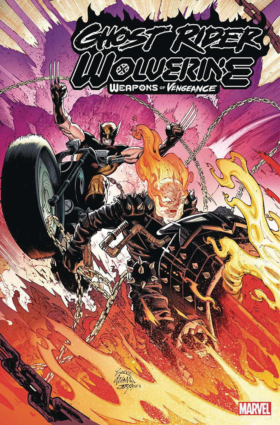 Ghost Rider Wolverine Weapons Of Vengeance Alpha #1 (One Shot) Cover L DF Signed By Benjamin Percy (Weapons Of Vengeance Part 1)