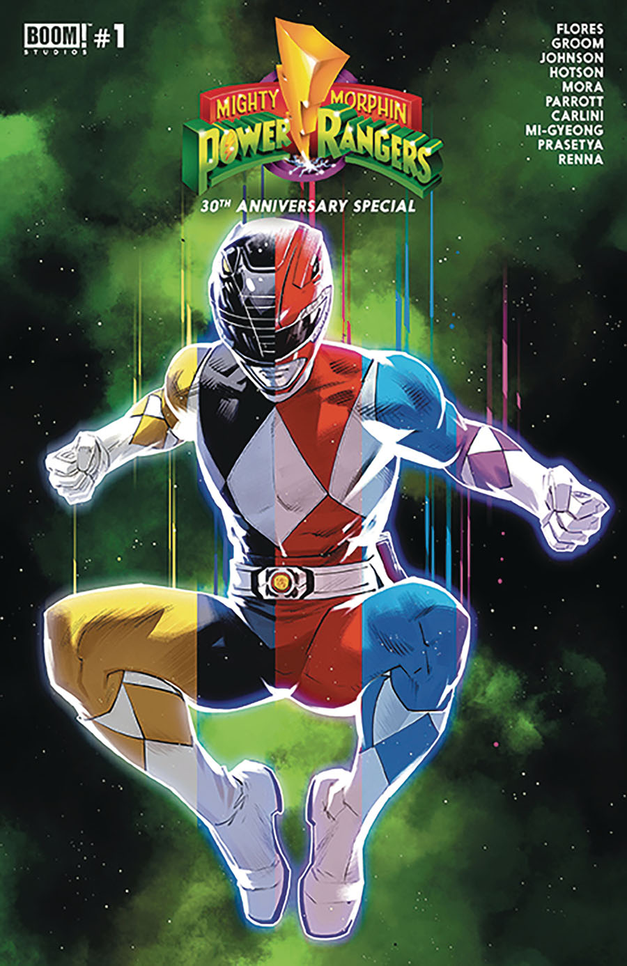 Mighty Morphin Power Rangers 30th Anniversary Special #1 (One Shot) Cover K DF Signed By Ryan Parrott