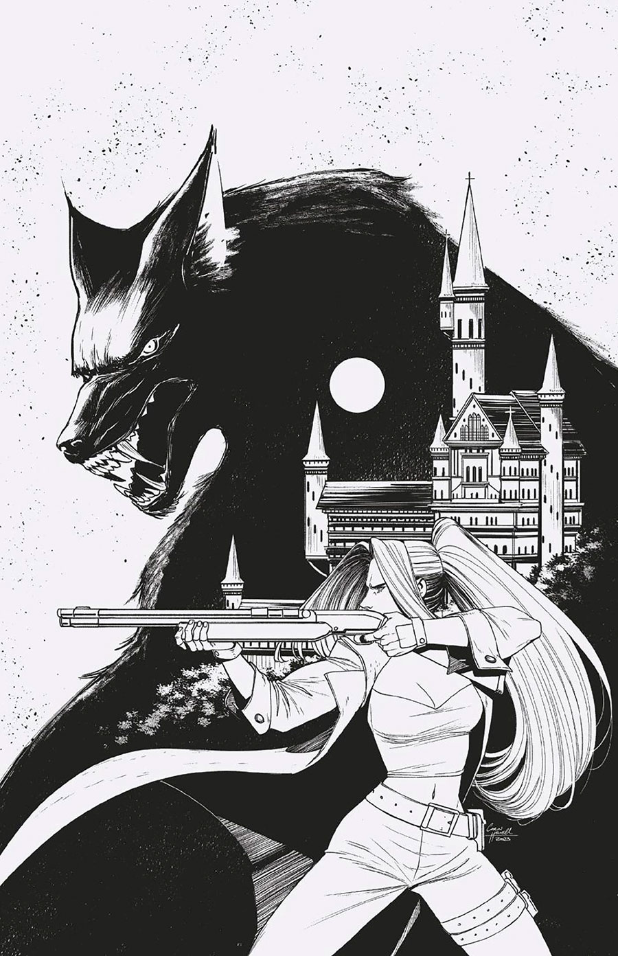 Werewolf By Night (One Shot) #1 Cover F Incentive Corin Howell Black & White Virgin Cover